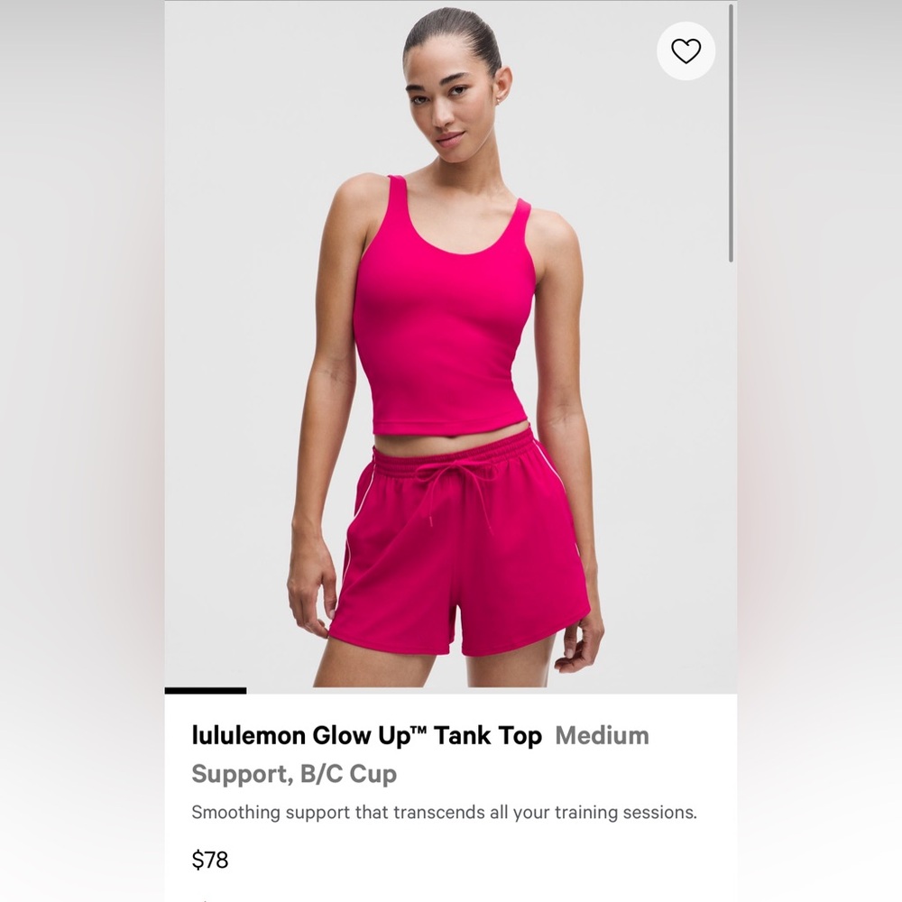 NEW WITHOUT TAGS Lululemon Glow Up Tank Top